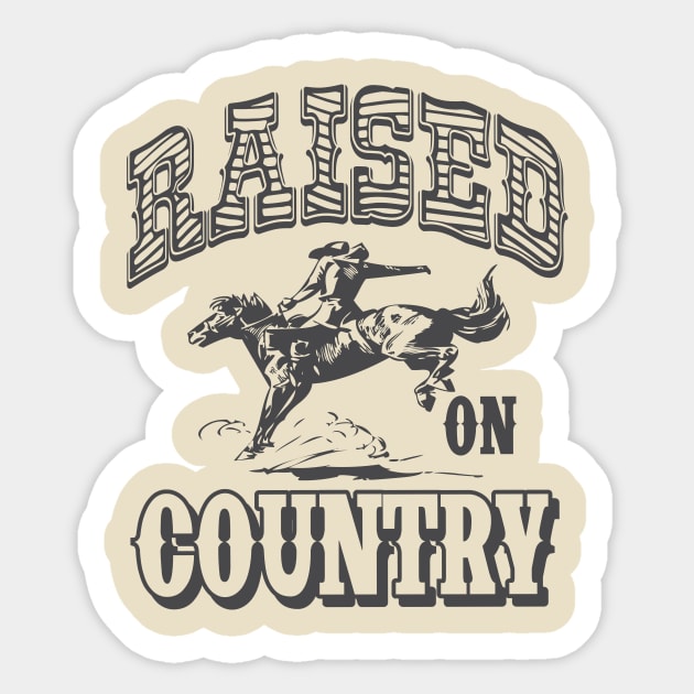 Raised on Country Country Concert T-shirt Sticker by stayfrostybro